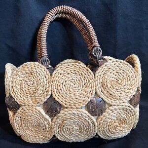 ⚡3 for $15 Tommy Bahama Brown Straw Satchel